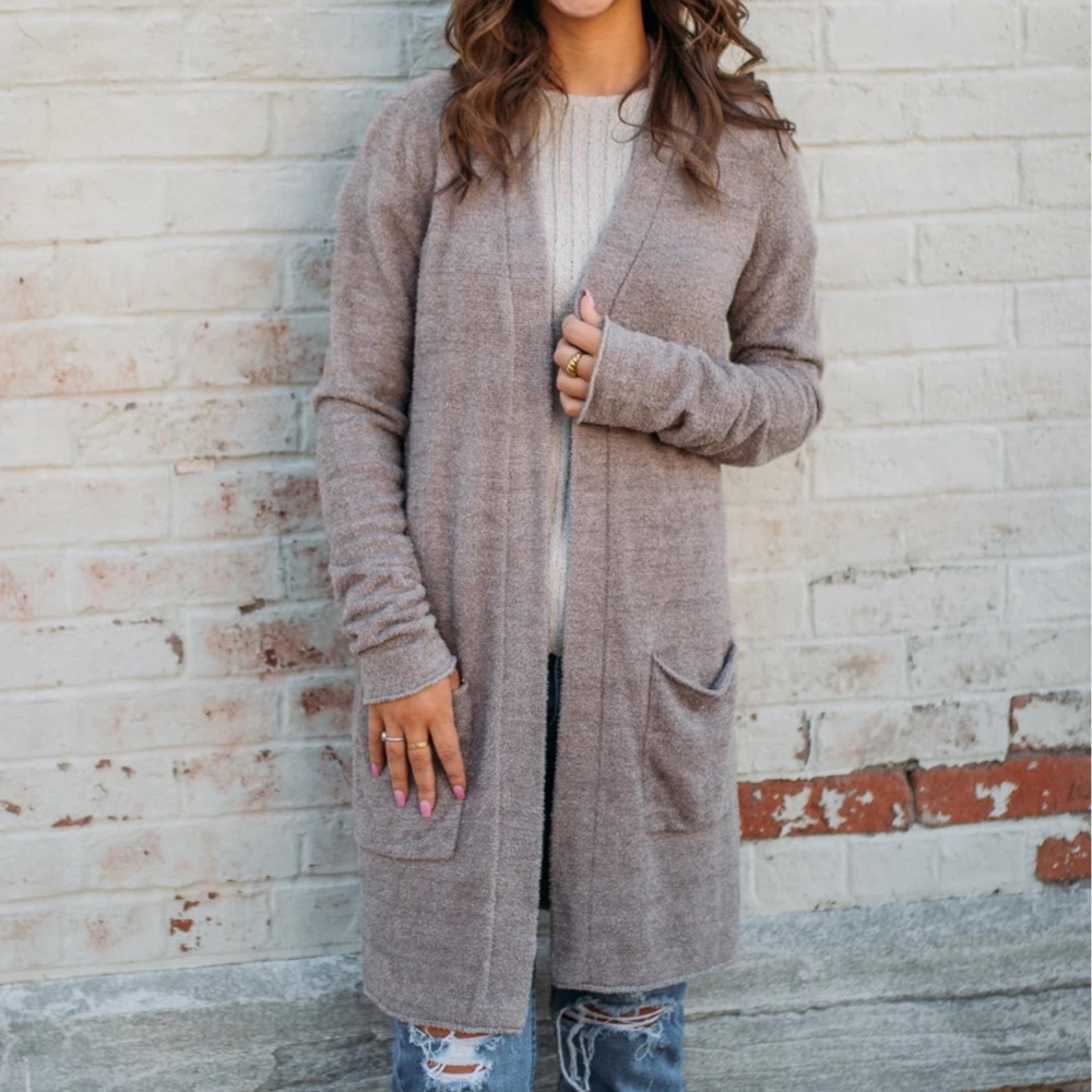 Barefoot Dreams Cozy Brown Cardigan S